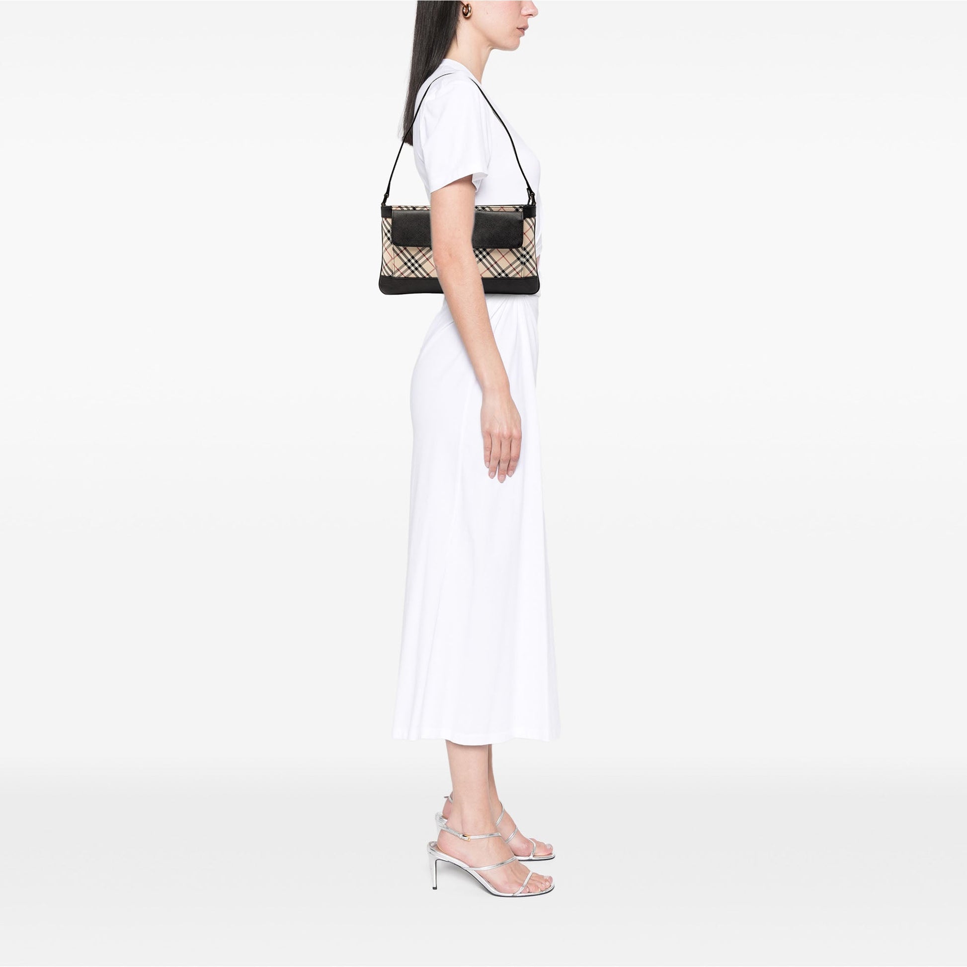 Burberry Nova Check Canvas Shoulder Bag