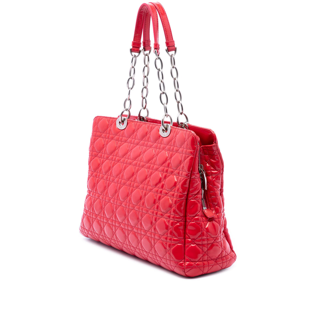 Dior Large Patent Cannage Lady Dior Soft Shopping Tote
