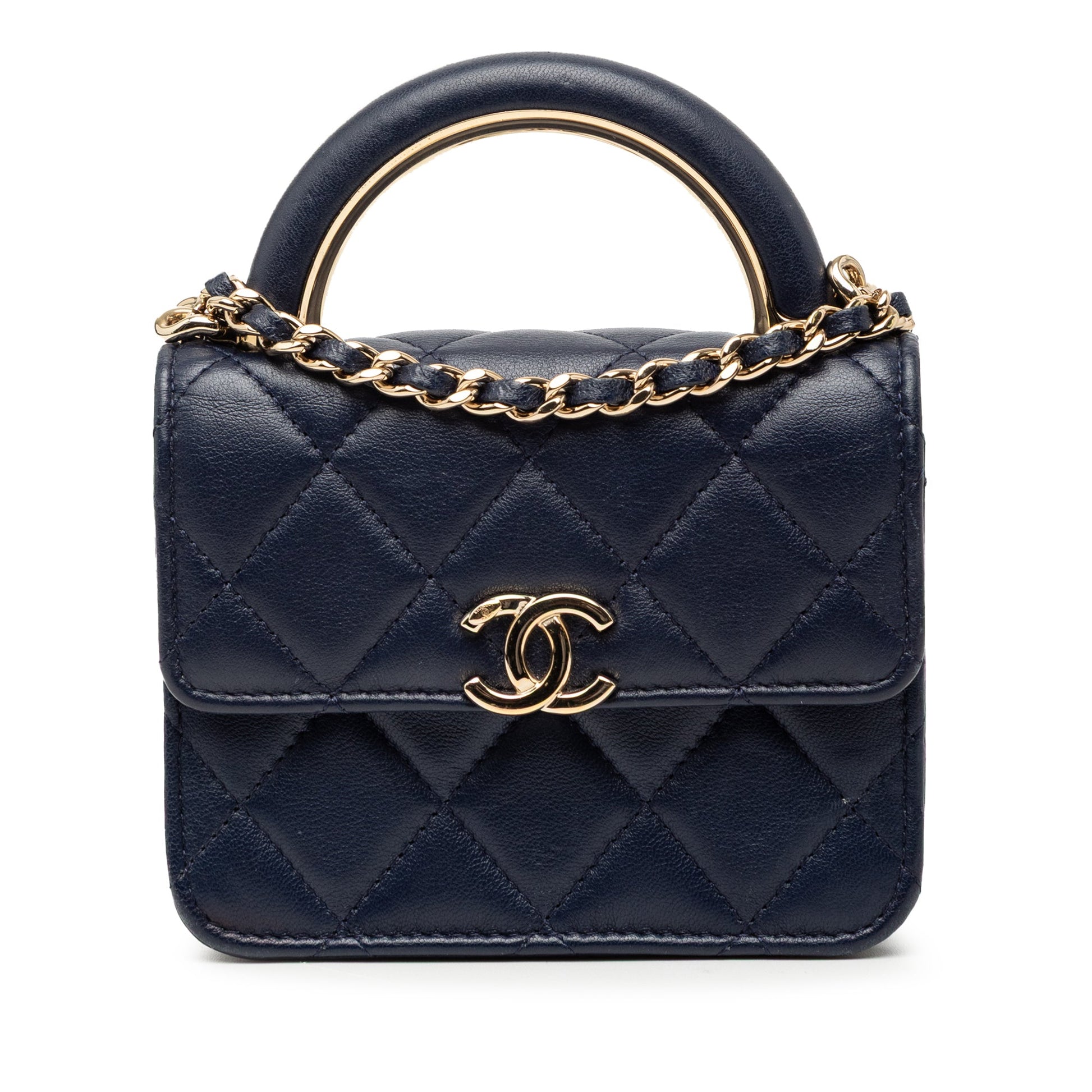 Chanel Mini Lambskin Paris Le19M Charming Top Handle Flap