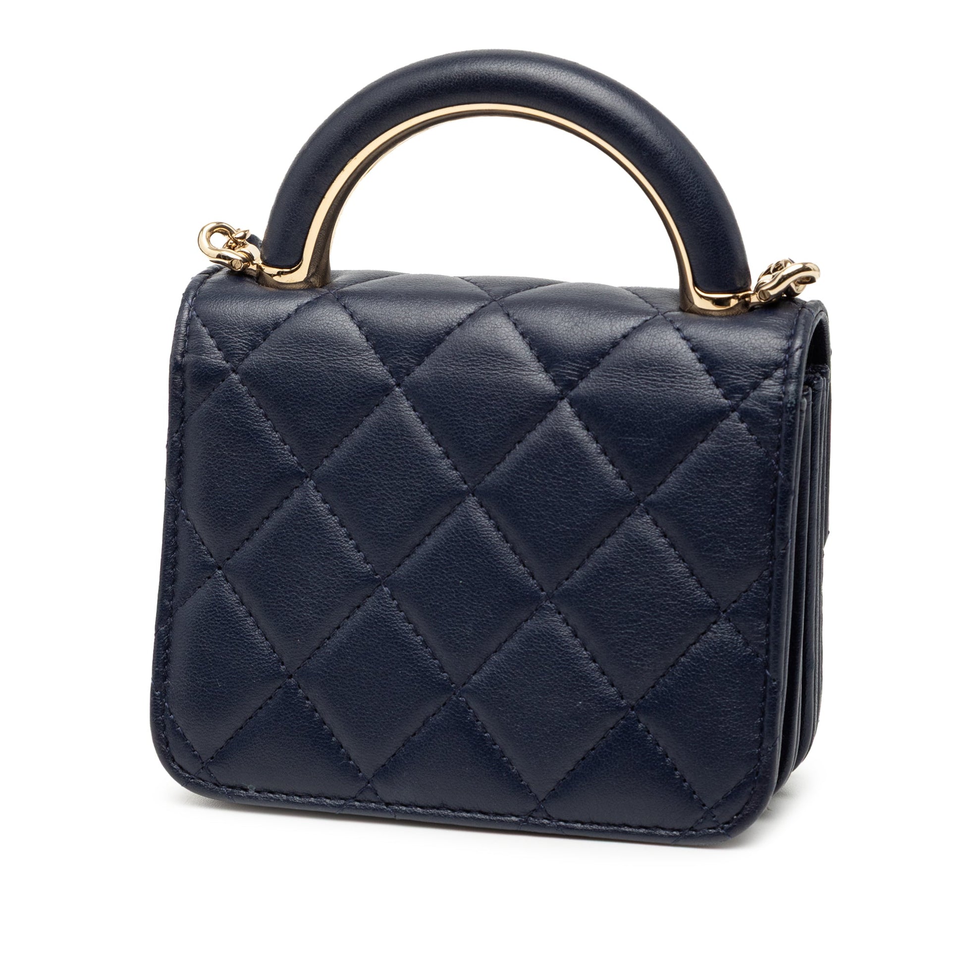 Chanel Mini Lambskin Paris Le19M Charming Top Handle Flap