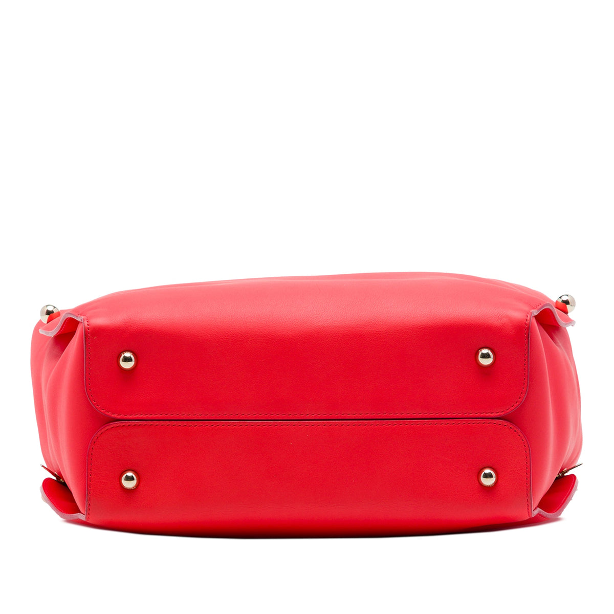 Dior Medium Smooth Calfskin Diorbar Tote — Red