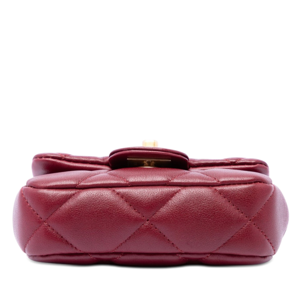 Chanel Quilted Calfskin Lady Card Holder with Chain Top Handle Bag