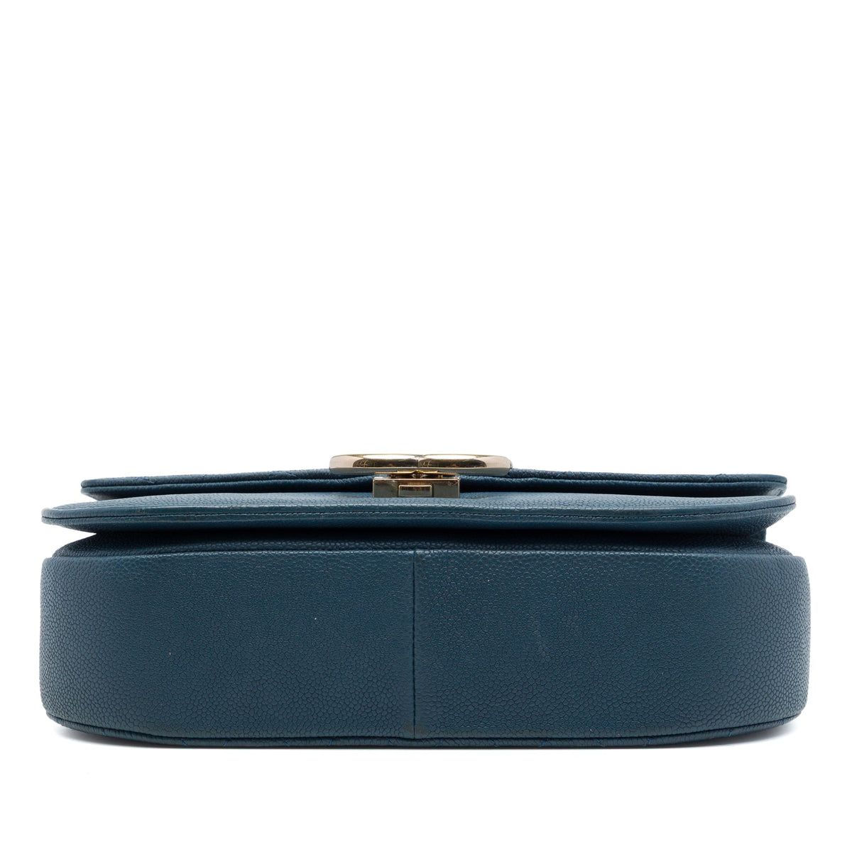 Chanel Paris Cuba Medium Quilted Caviar Thread Around Flap — Blue