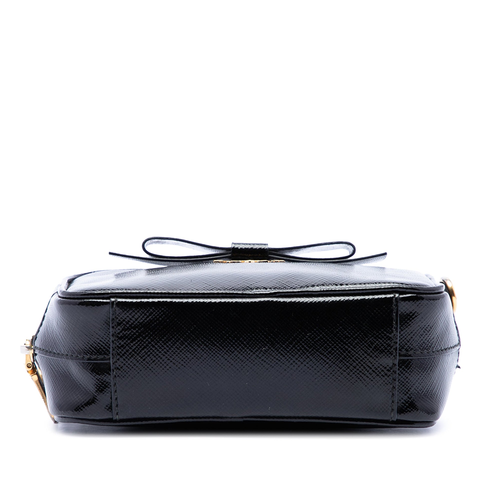 Prada Saffiano Vernice Fiocco Camera Bag