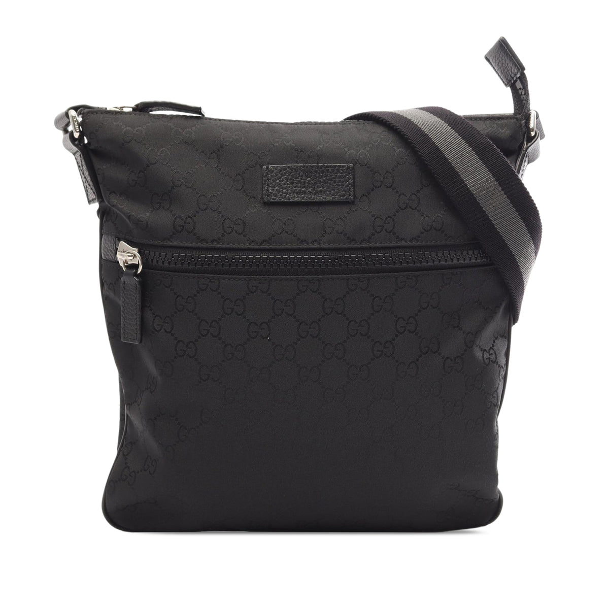 Gucci GG Canvas Web Crossbody — Black