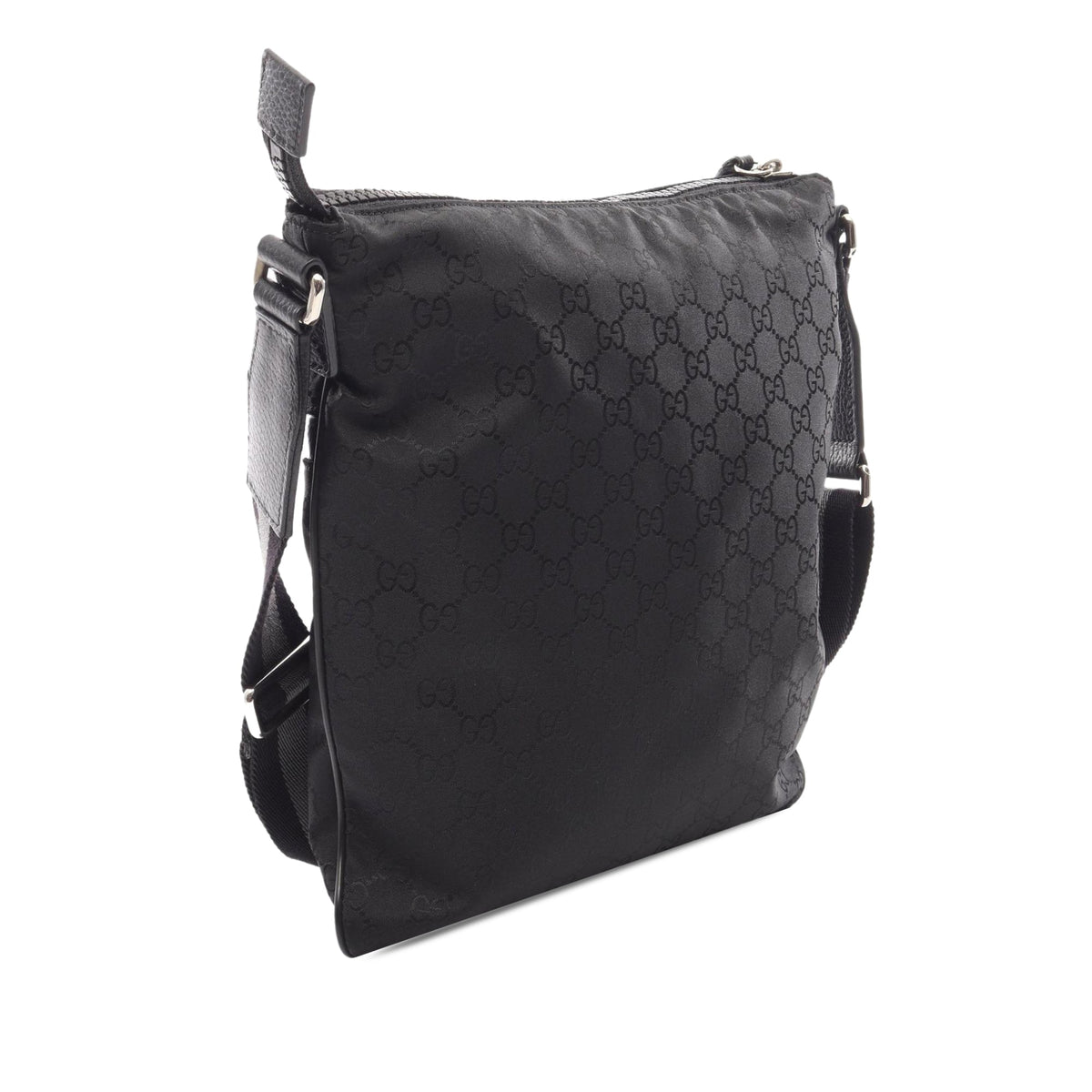 Gucci GG Canvas Web Crossbody — Black