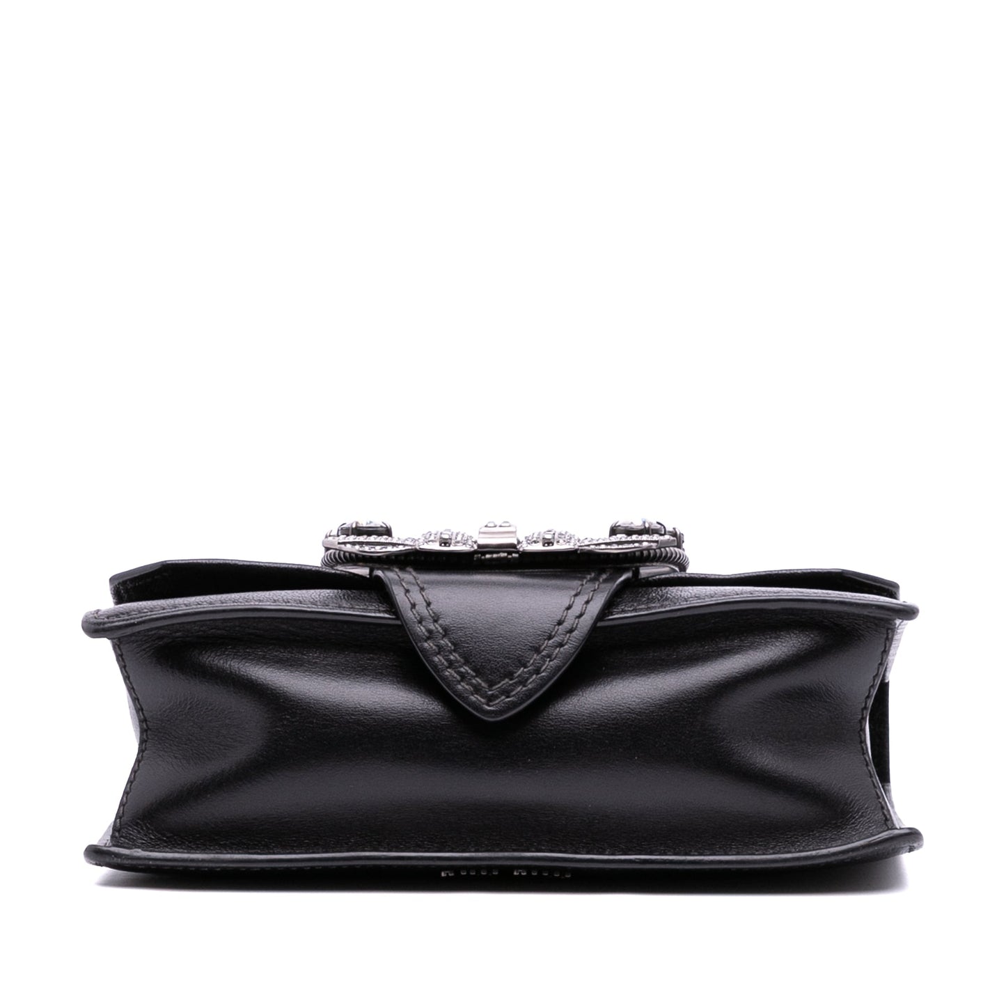 Miu Miu Goatskin Madras Soft Calf Crystal Embellished Crossbody