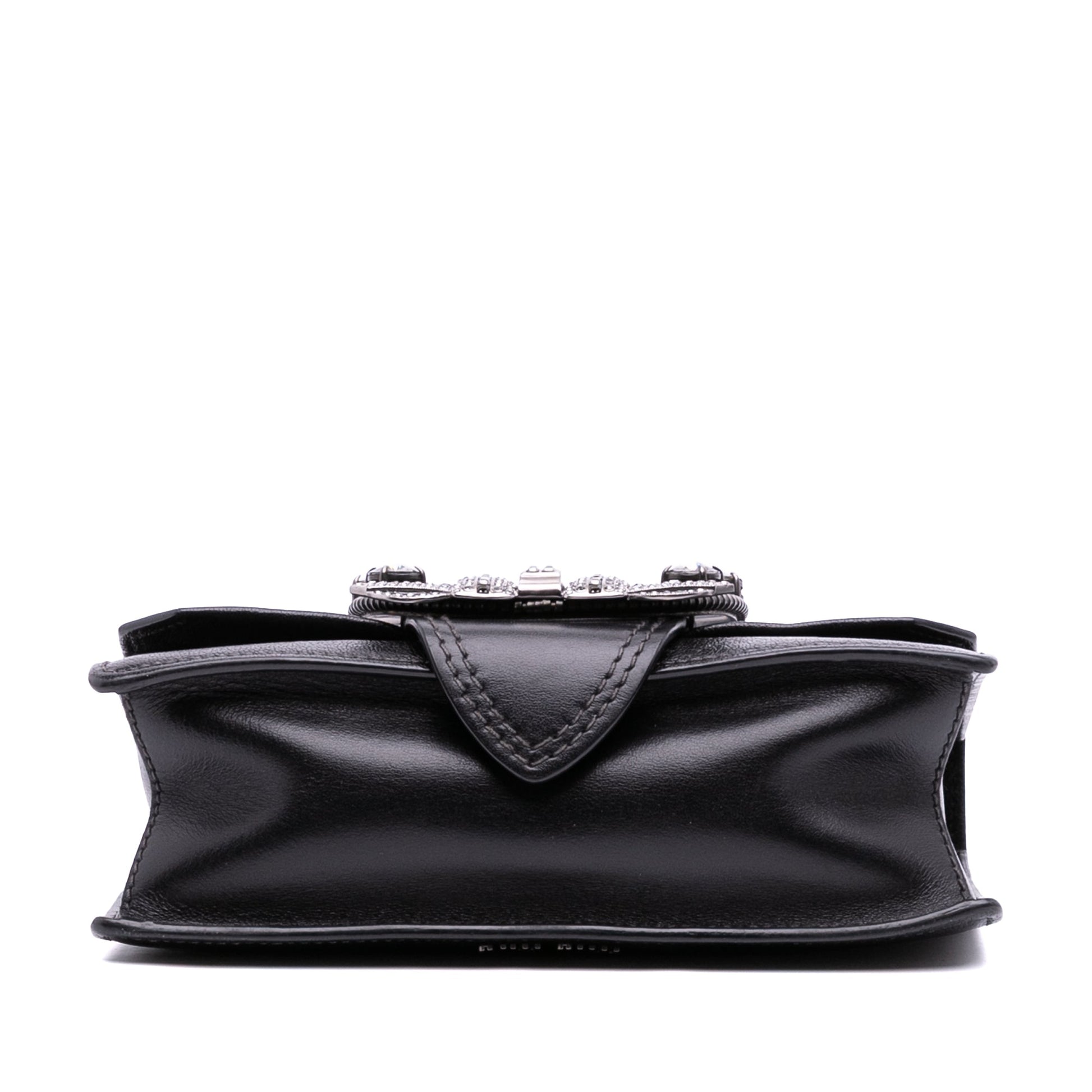 Miu Miu Goatskin Madras Soft Calf Crystal Embellished Crossbody