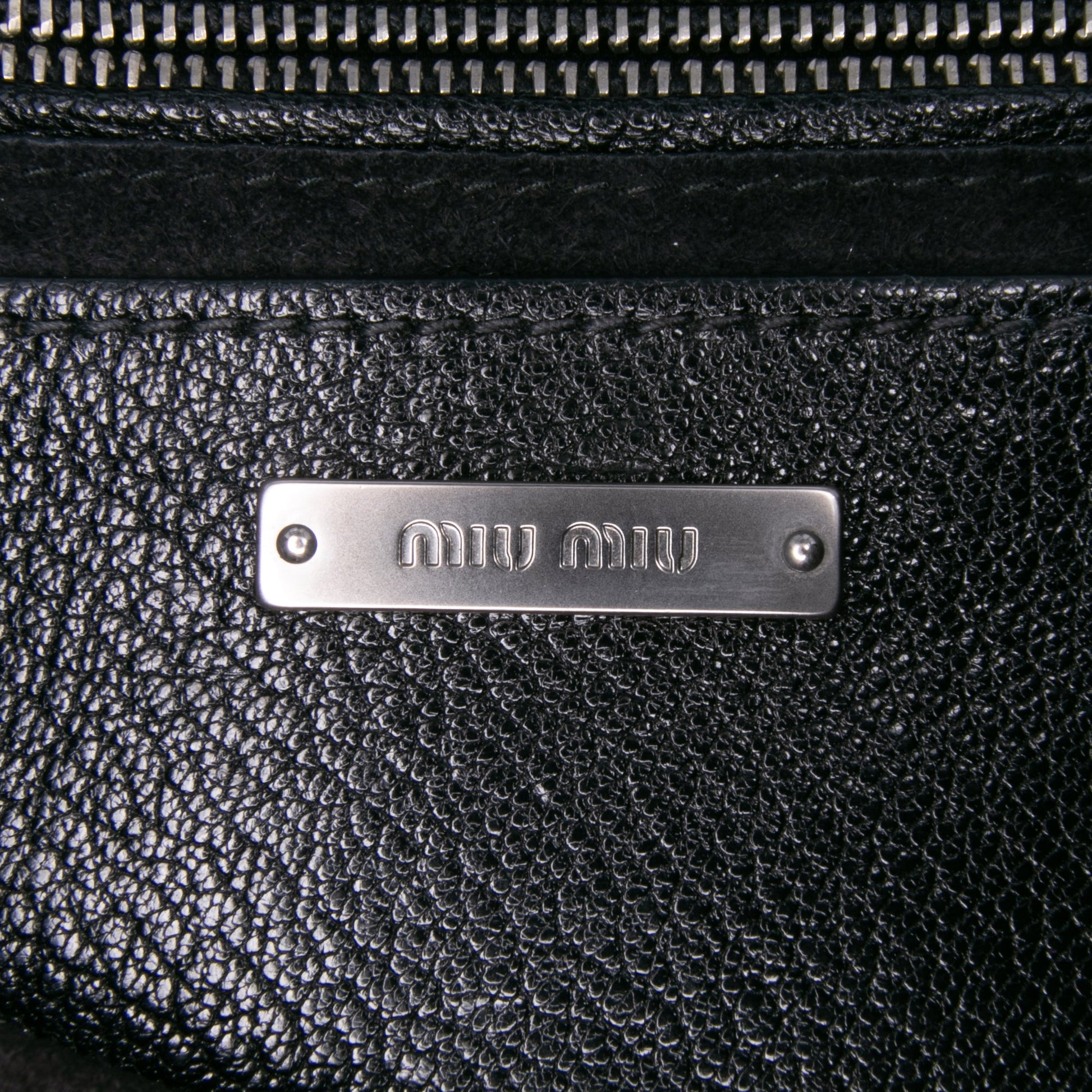 Miu Miu Goatskin Madras Soft Calf Crystal Embellished Crossbody