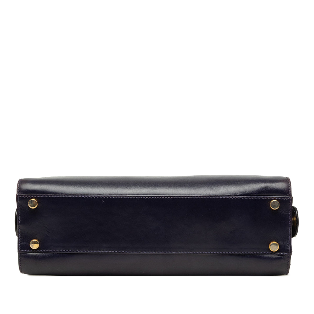 Ferragamo Leather Gancini Dome Satchel — Blue