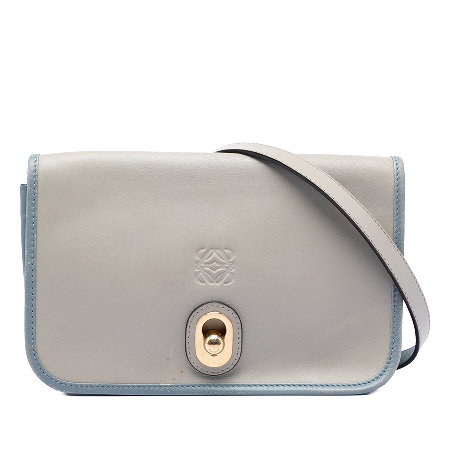 LOEWE Bicolor Leather Anagram Ines Flap Crossbody