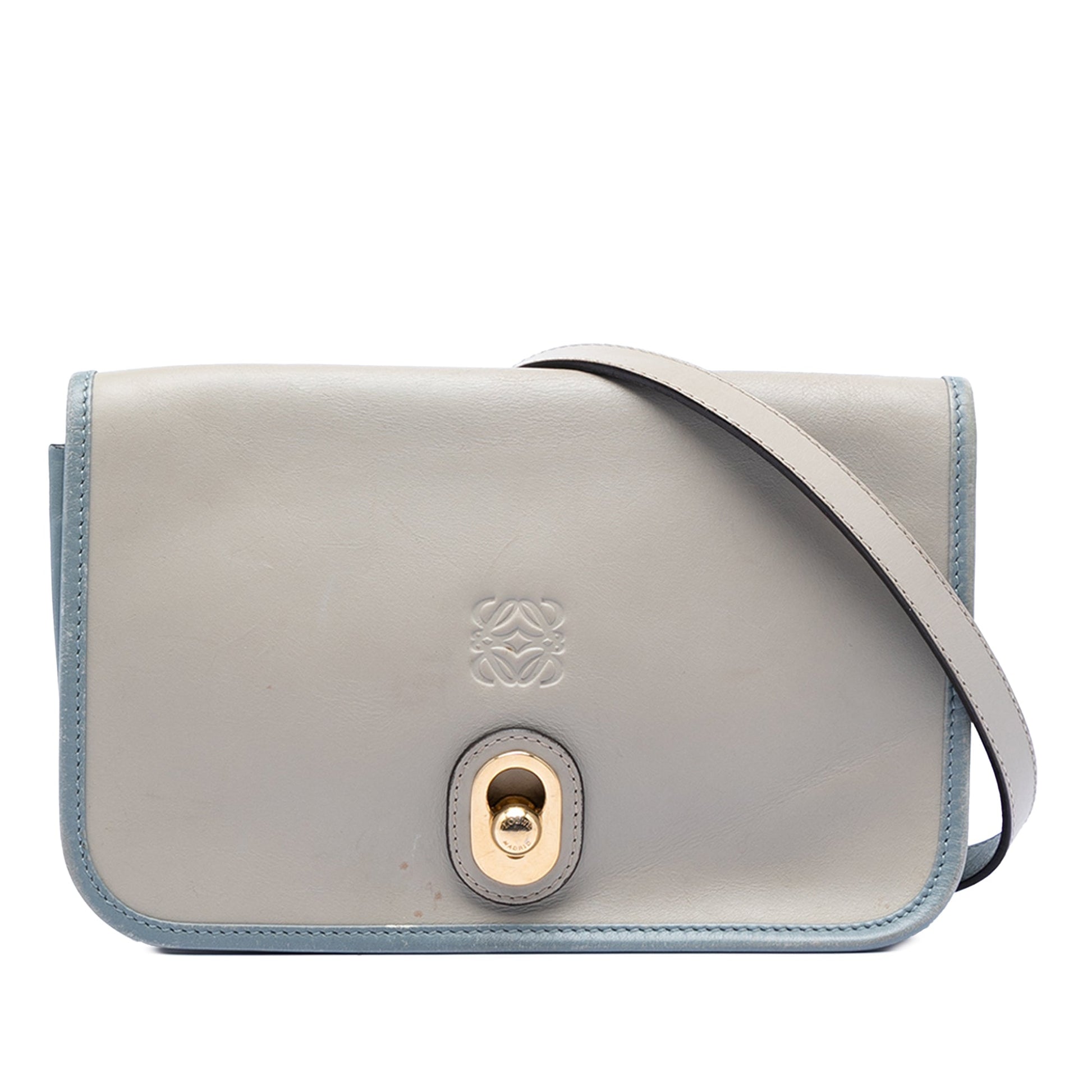 LOEWE Bicolor Leather Anagram Ines Flap Crossbody