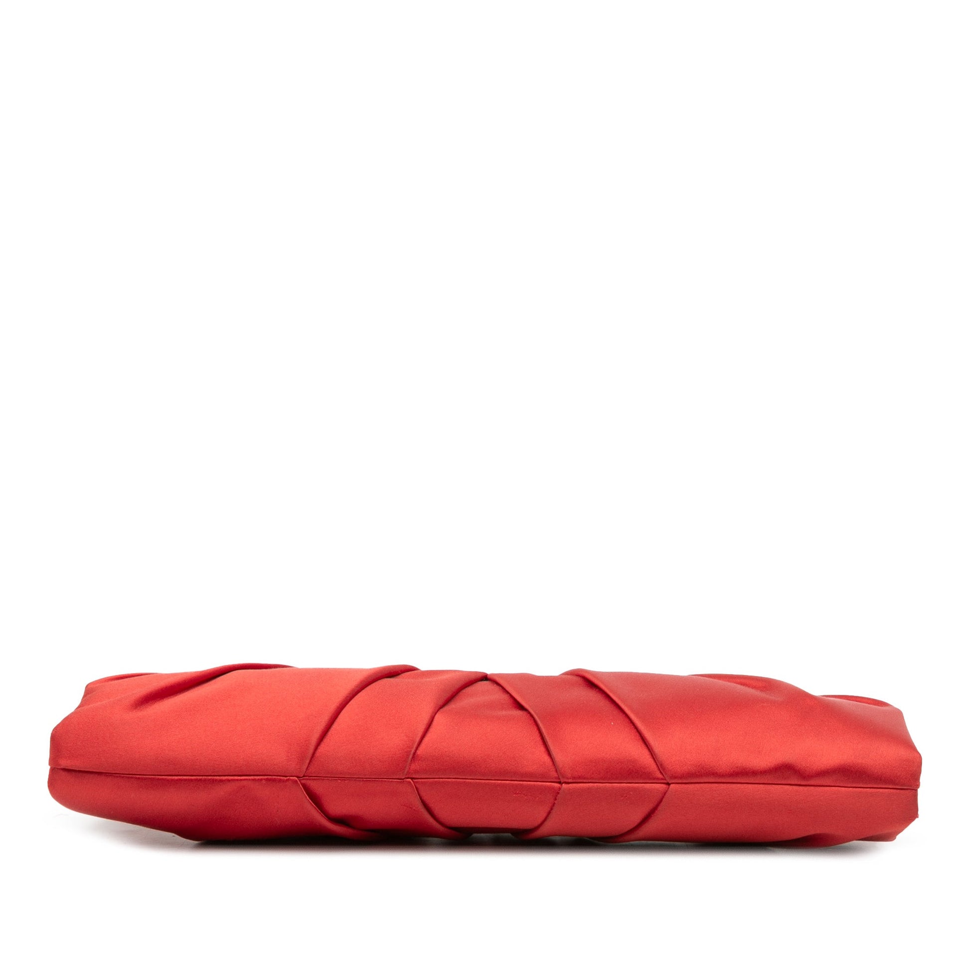 Valentino Satin Pleated Chain Evening Clutch