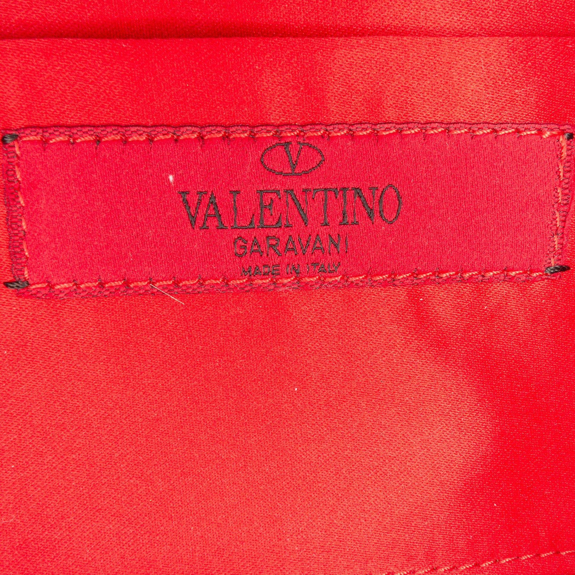 Valentino Satin Pleated Chain Evening Clutch