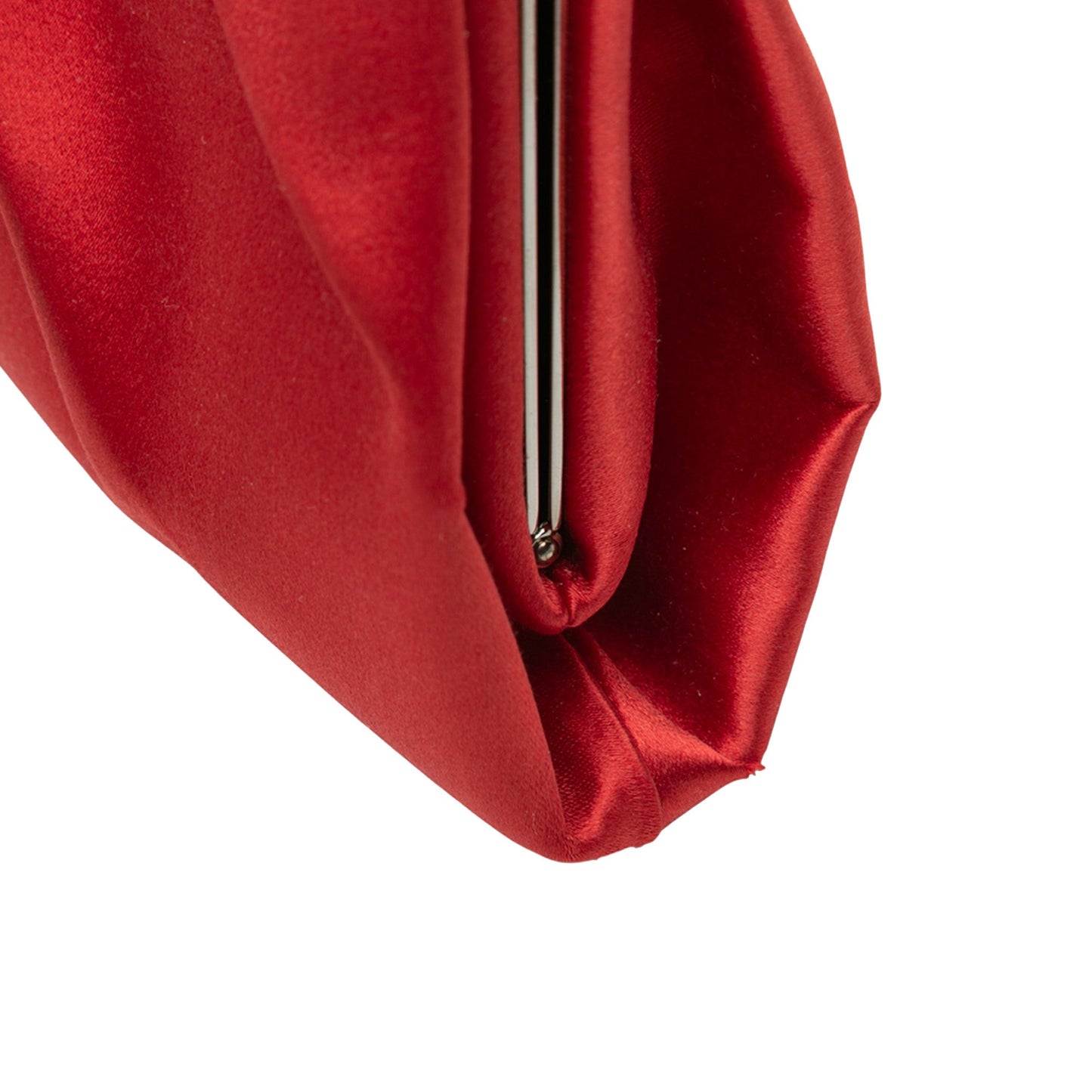 Valentino Satin Pleated Chain Evening Clutch