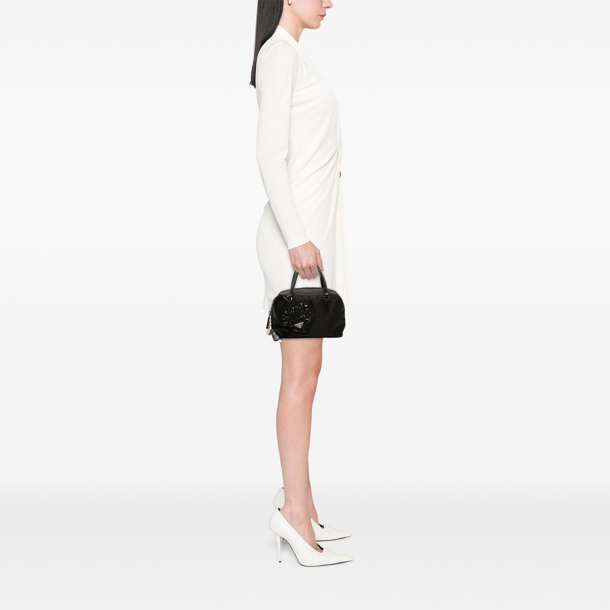 Prada Tessuto Evening Heart Handbag