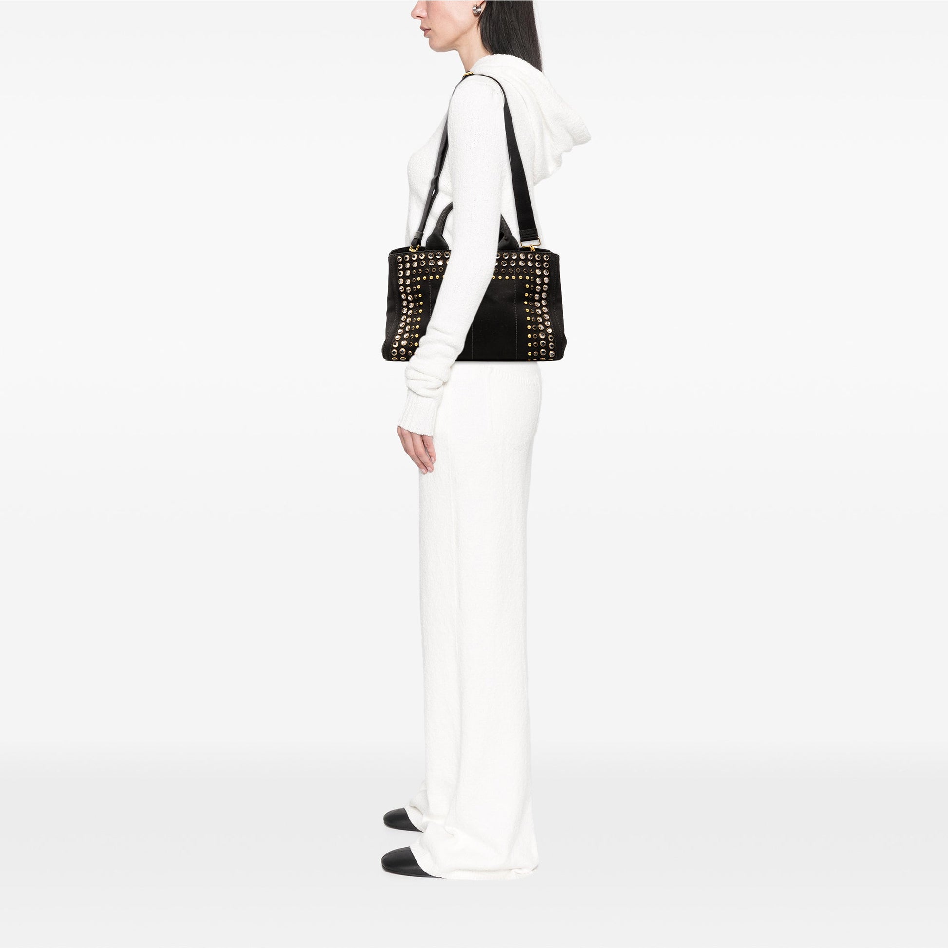 Prada Canvas Canapa Bijoux Satchel