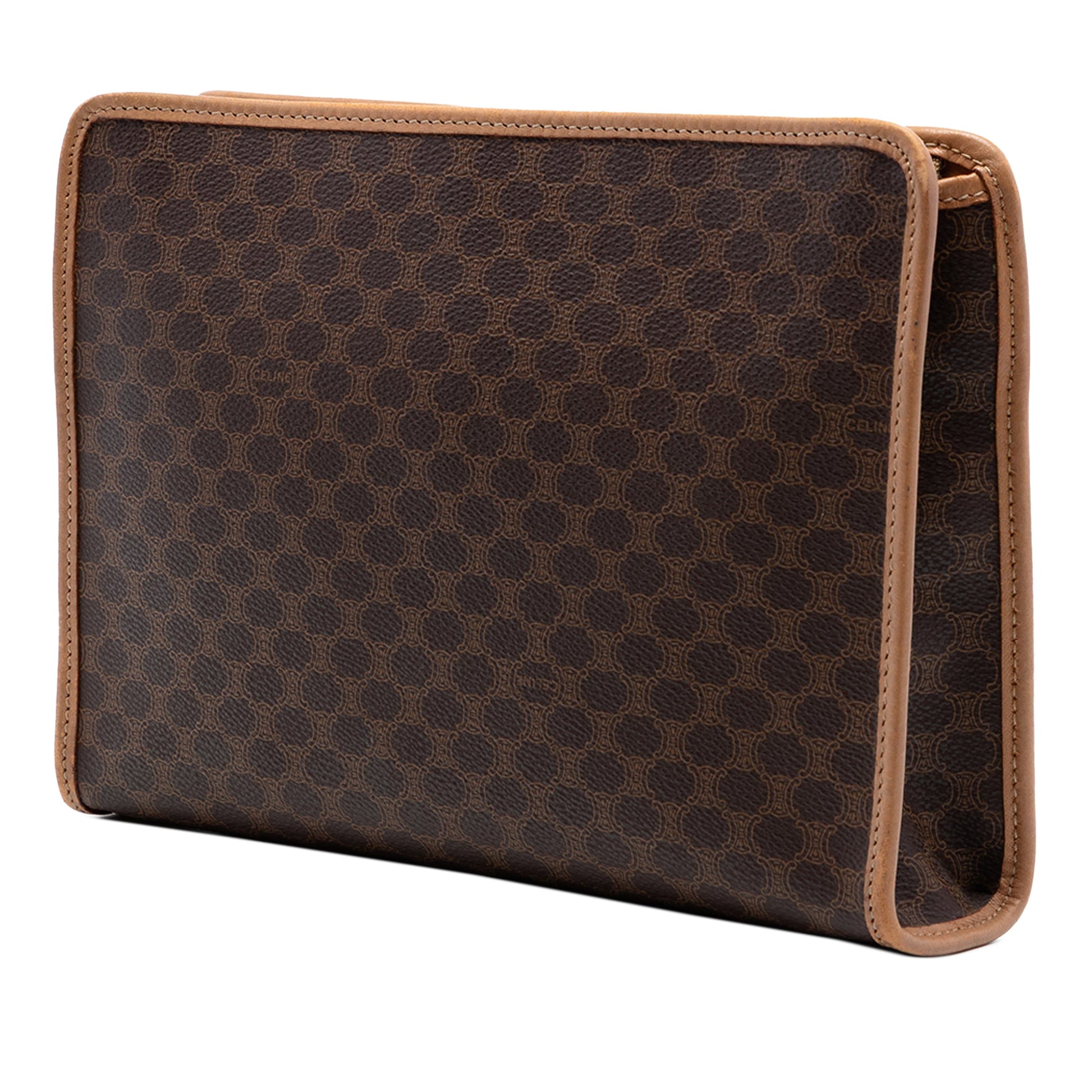 Celine Macadam Coated Canvas Clutch