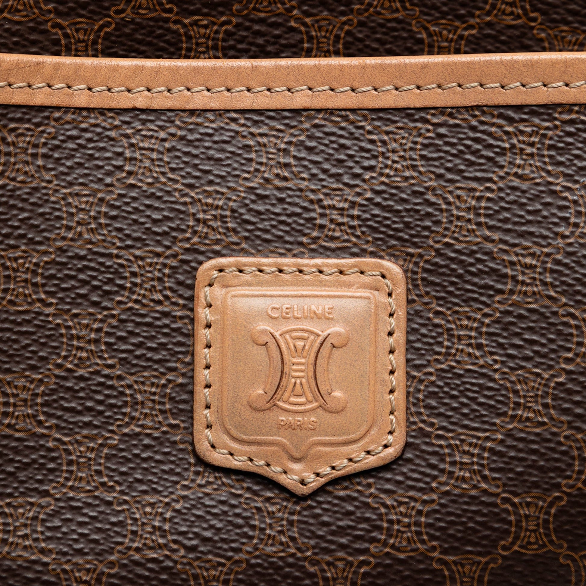 Celine Macadam Coated Canvas Clutch