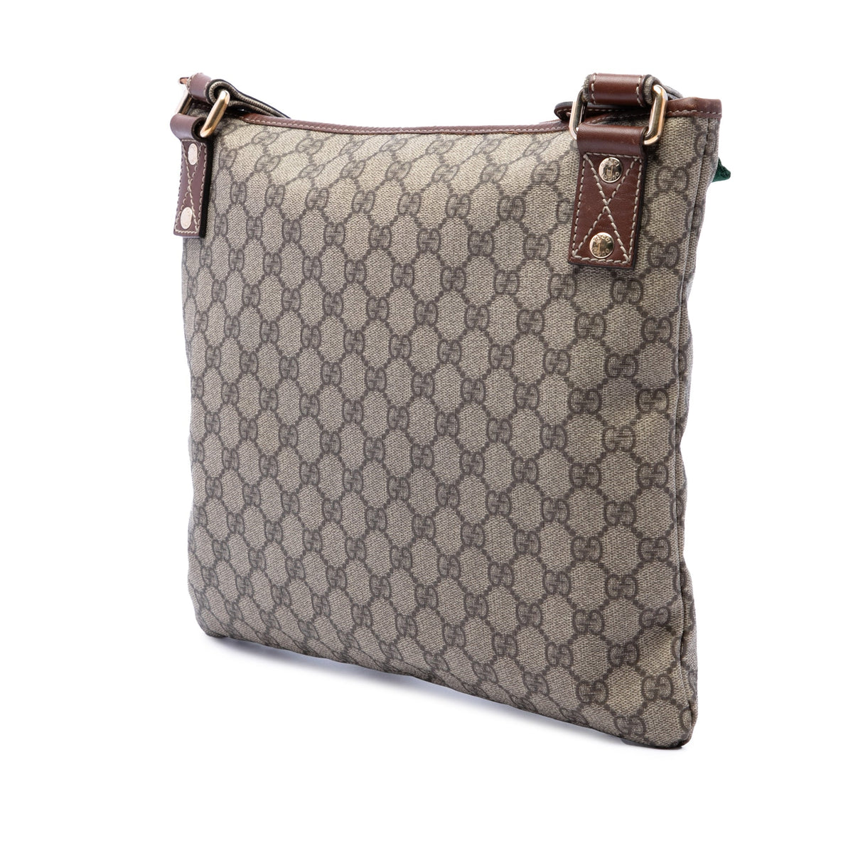 Gucci GG Supreme Web Crossbody — Beige