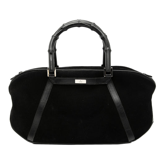 Gucci Bamboo Suede Handbag