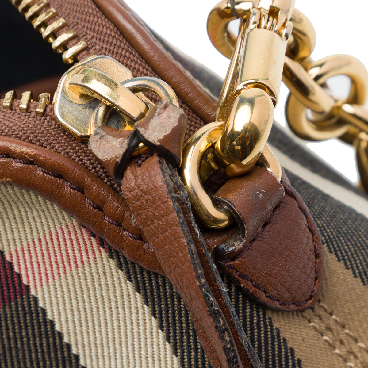 Burberry House Check Canvas Derby Abingdon Convertible Satchel