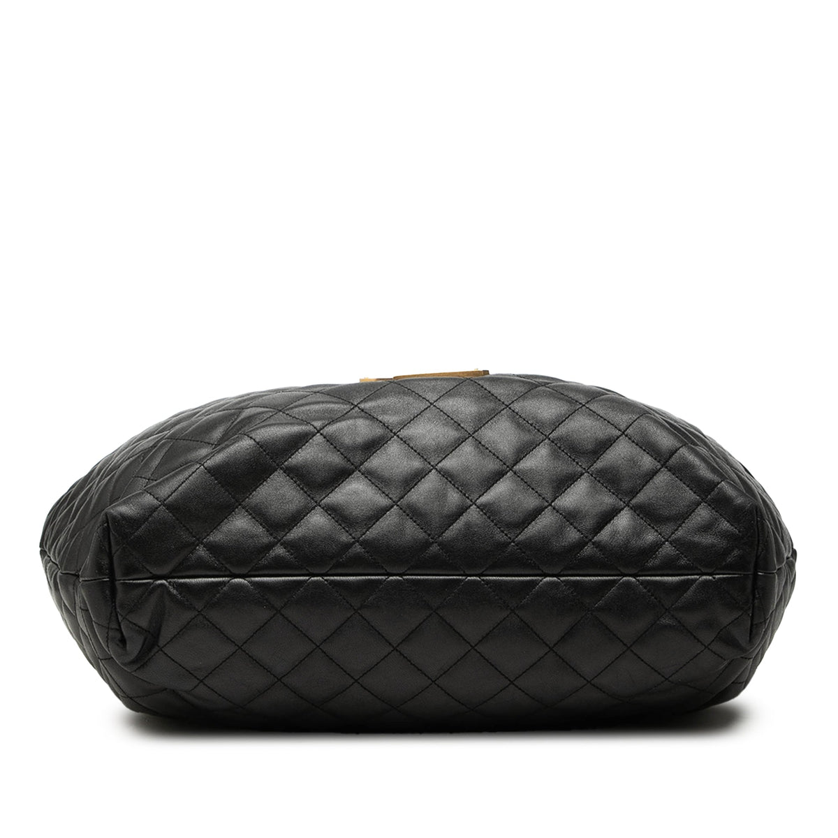 Saint Laurent Maxi Quilted Lambskin Icare Shopping Tote — Black