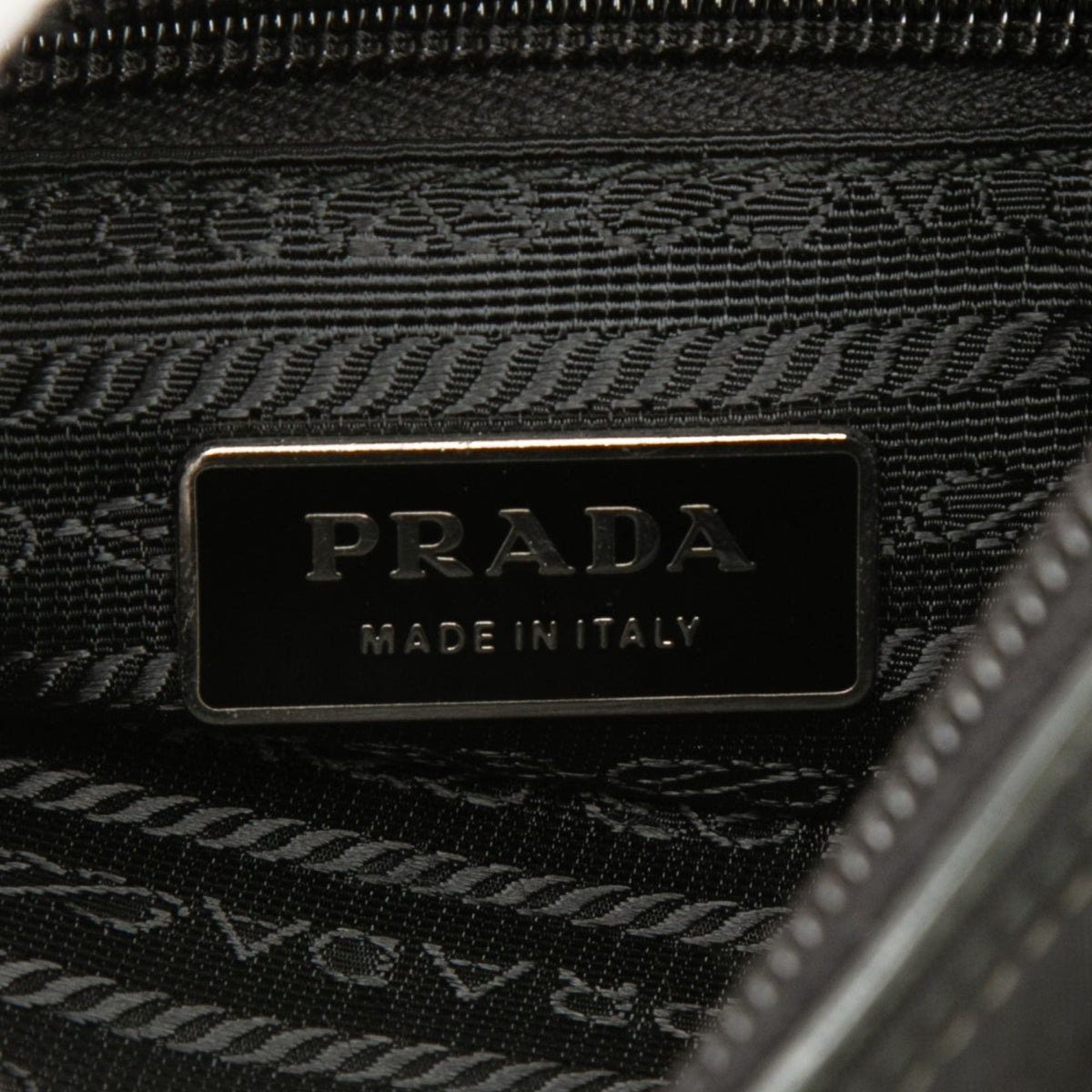 Prada Tessuto Zip Top Crossbody — Black