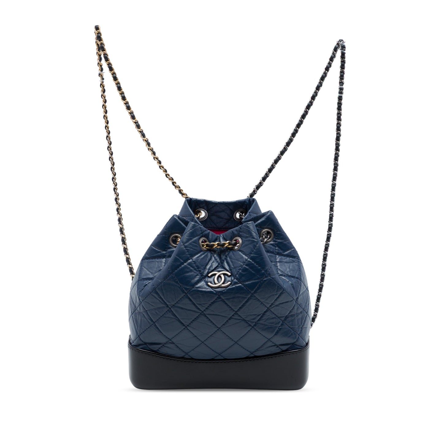 Chanel Small Bicolor Quilted Aged Calfskin Gabrielle Backpack