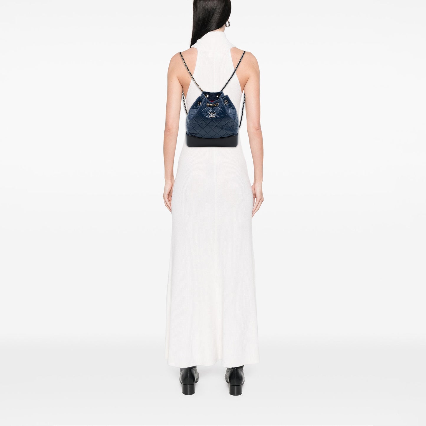 Chanel Small Bicolor Quilted Aged Calfskin Gabrielle Backpack