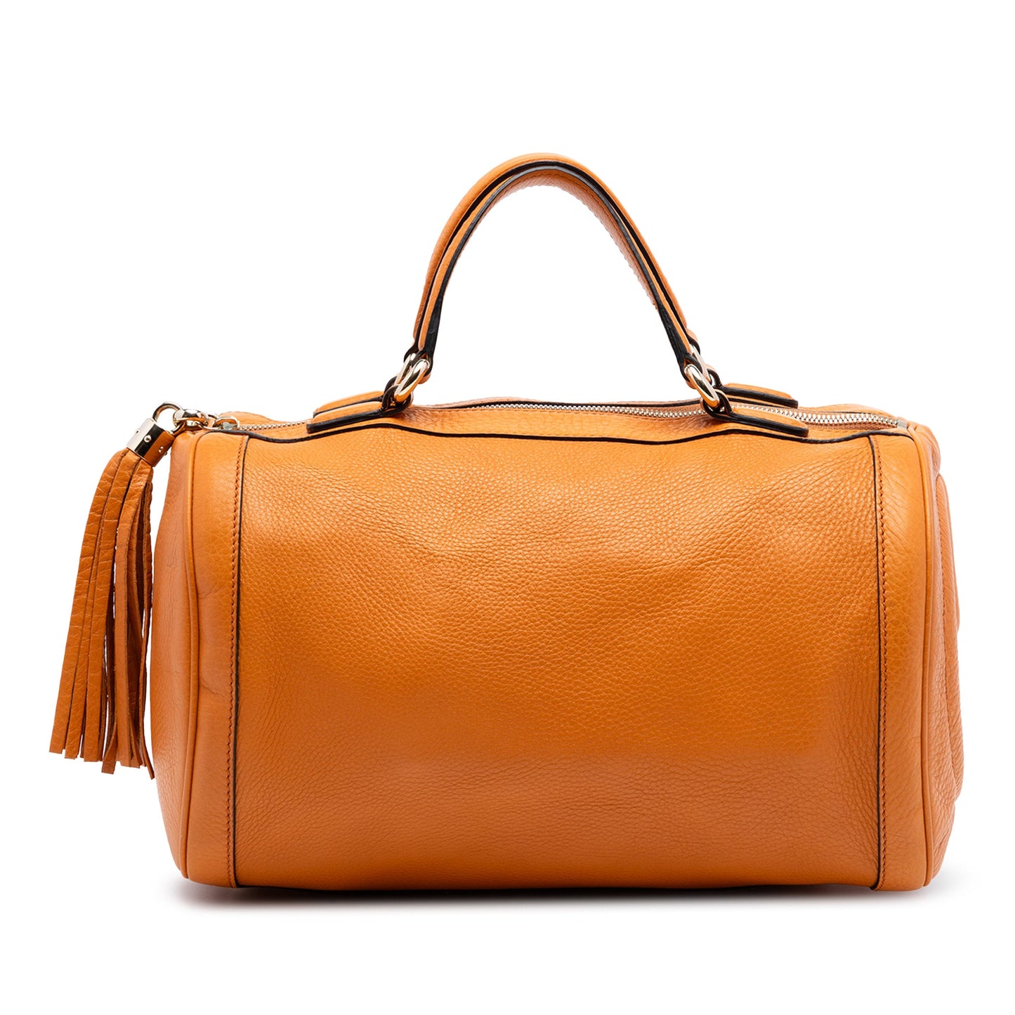 Gucci Medium Pebbled Calfskin Soho Boston Bag