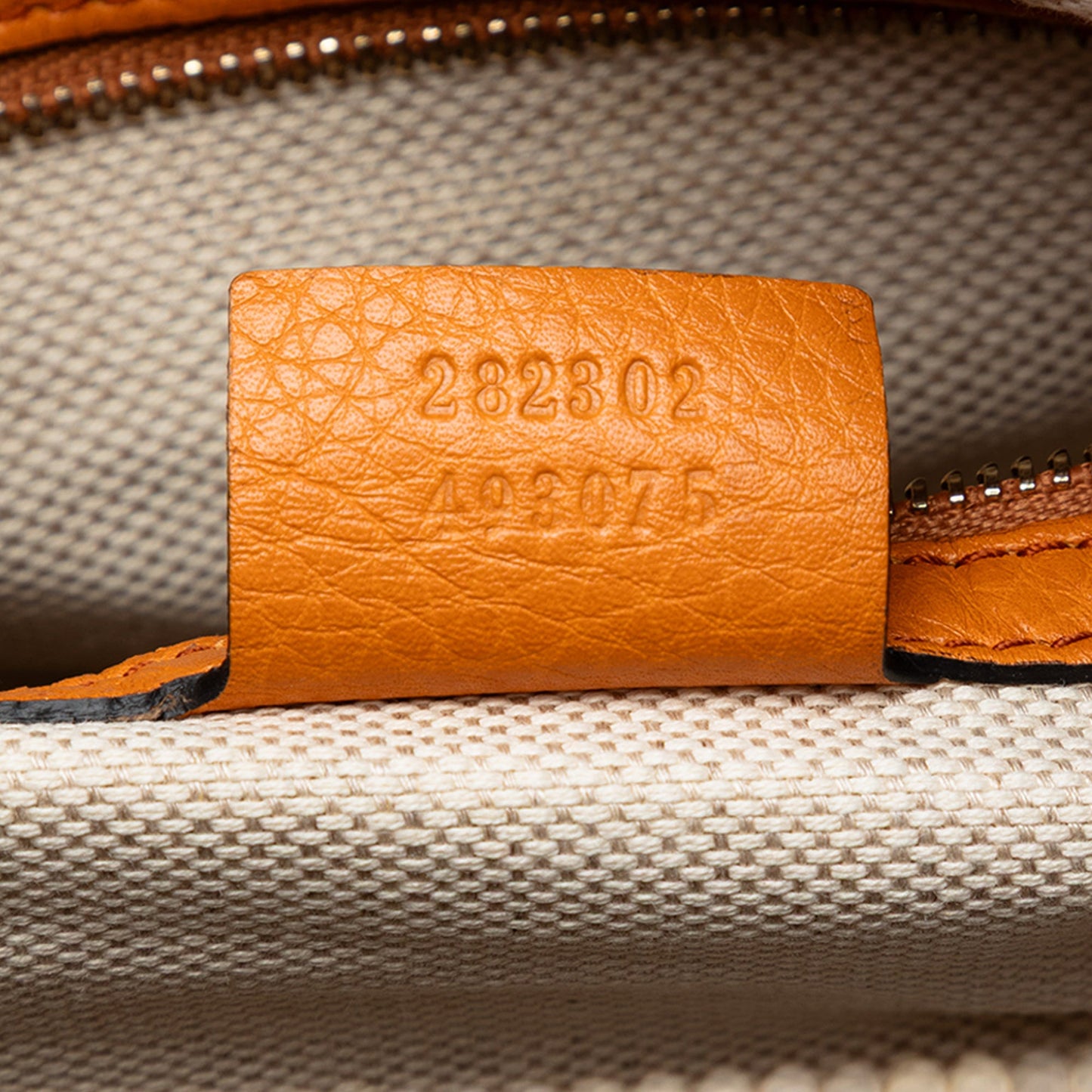 Gucci Medium Pebbled Calfskin Soho Boston Bag