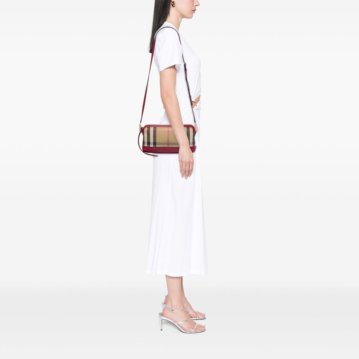 Burberry House Check Canvas Derby Abingdon Convertible Satchel