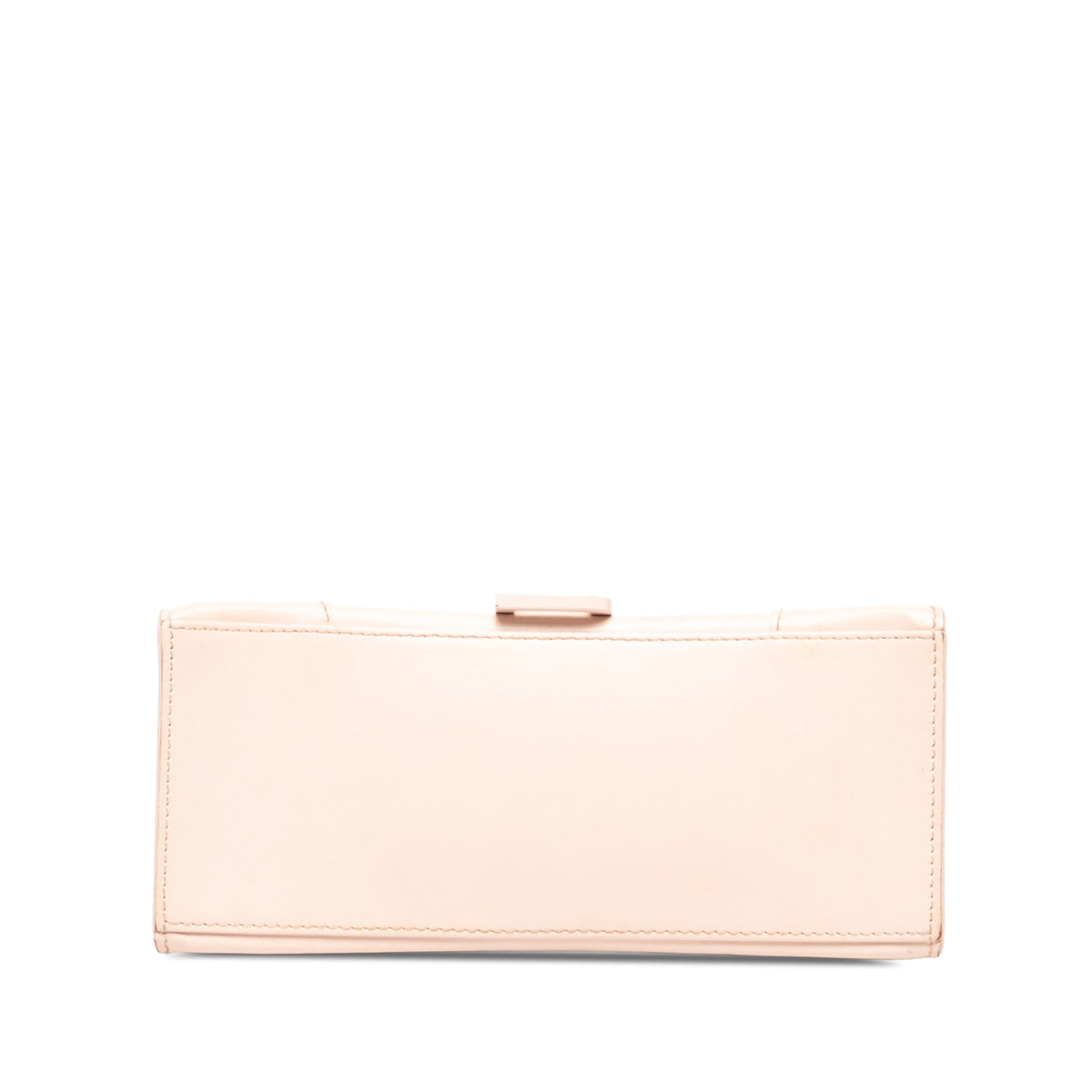 Balenciaga Small Leather Hourglass Top Handle Bag — Beige