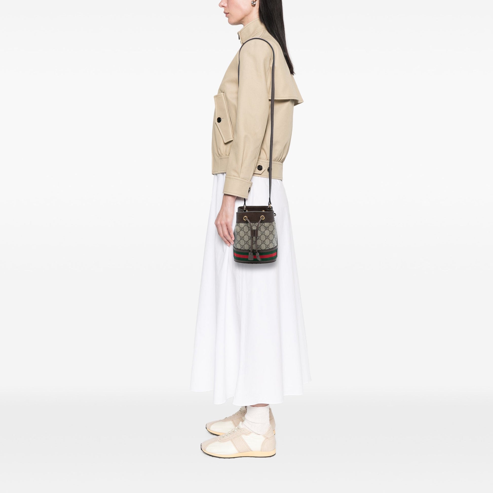 Mini GG Supreme Web Ophidia Bucket Bag
