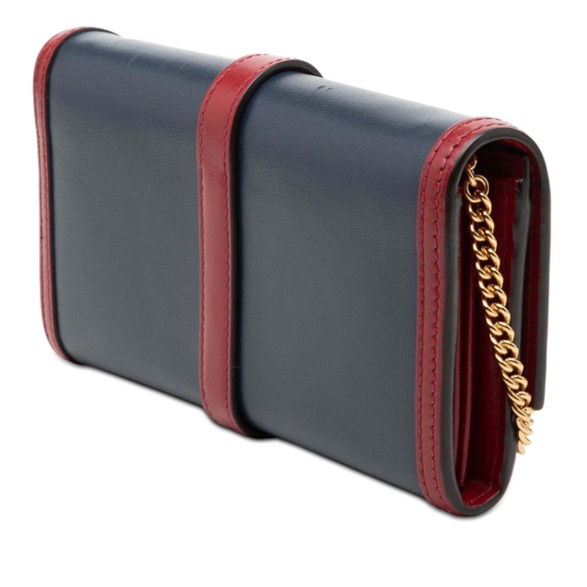Gucci Bicolor Calfskin Jackie 1961 Wallet On Chain