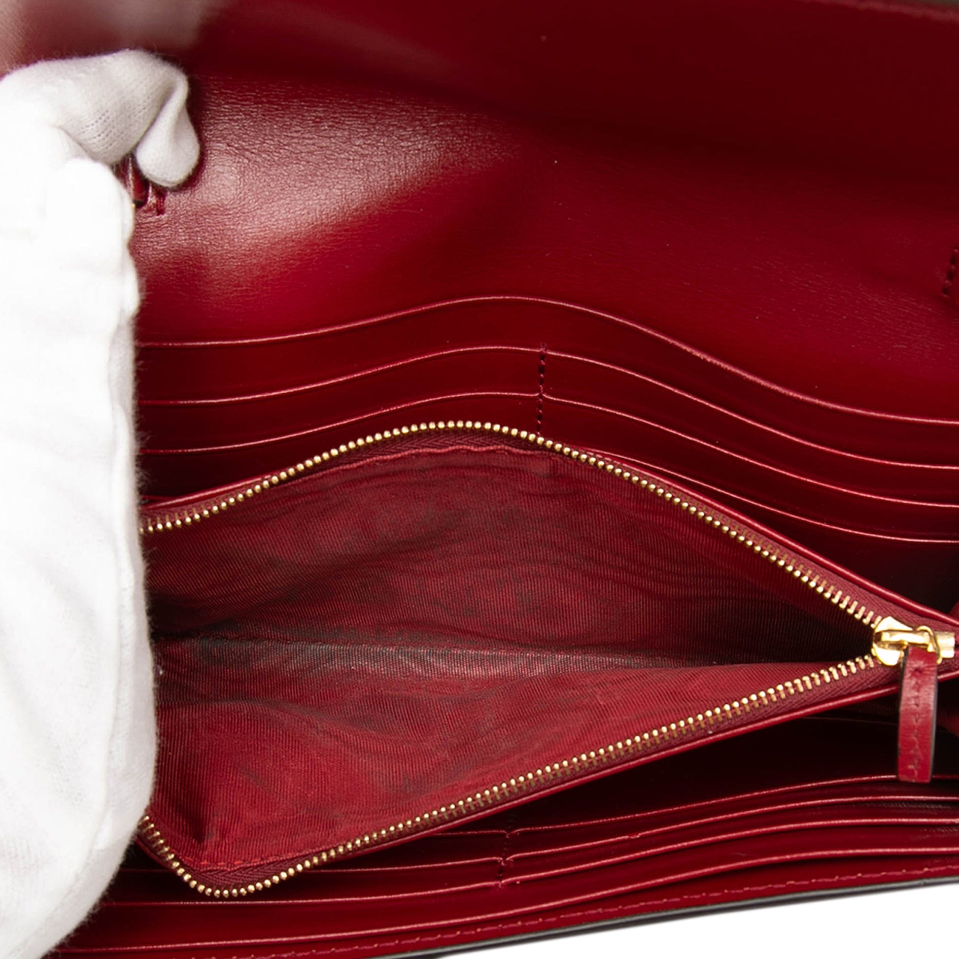 Gucci Bicolor Calfskin Jackie 1961 Wallet On Chain