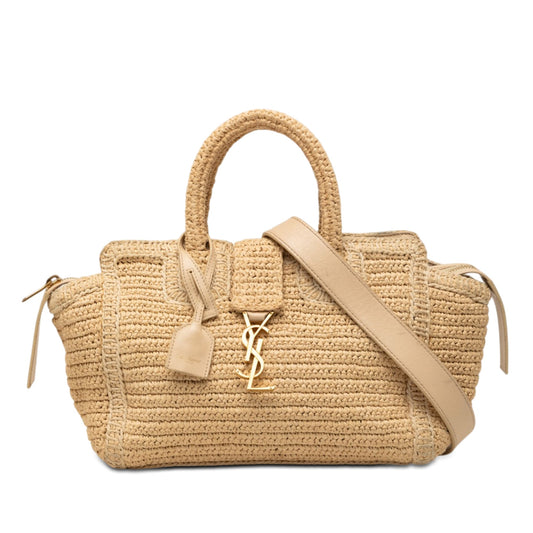 Saint Laurent Baby Raffia Monogram Downtown Cabas