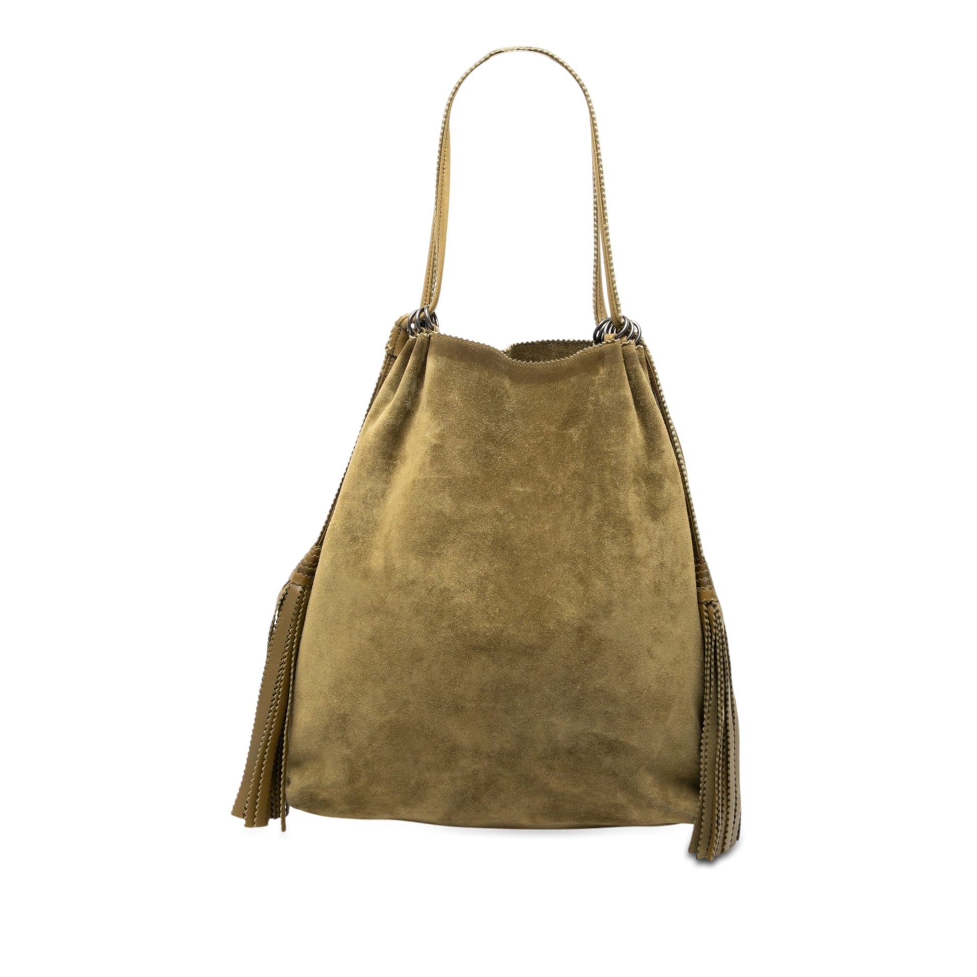Bottega Veneta Suede Fringe Tassel Shoulder Bag