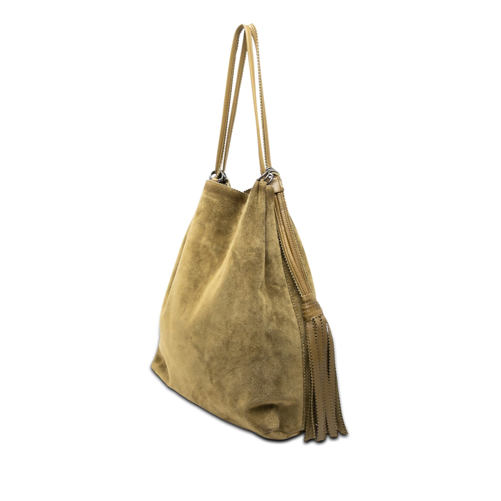 Bottega Veneta Suede Fringe Tassel Shoulder Bag