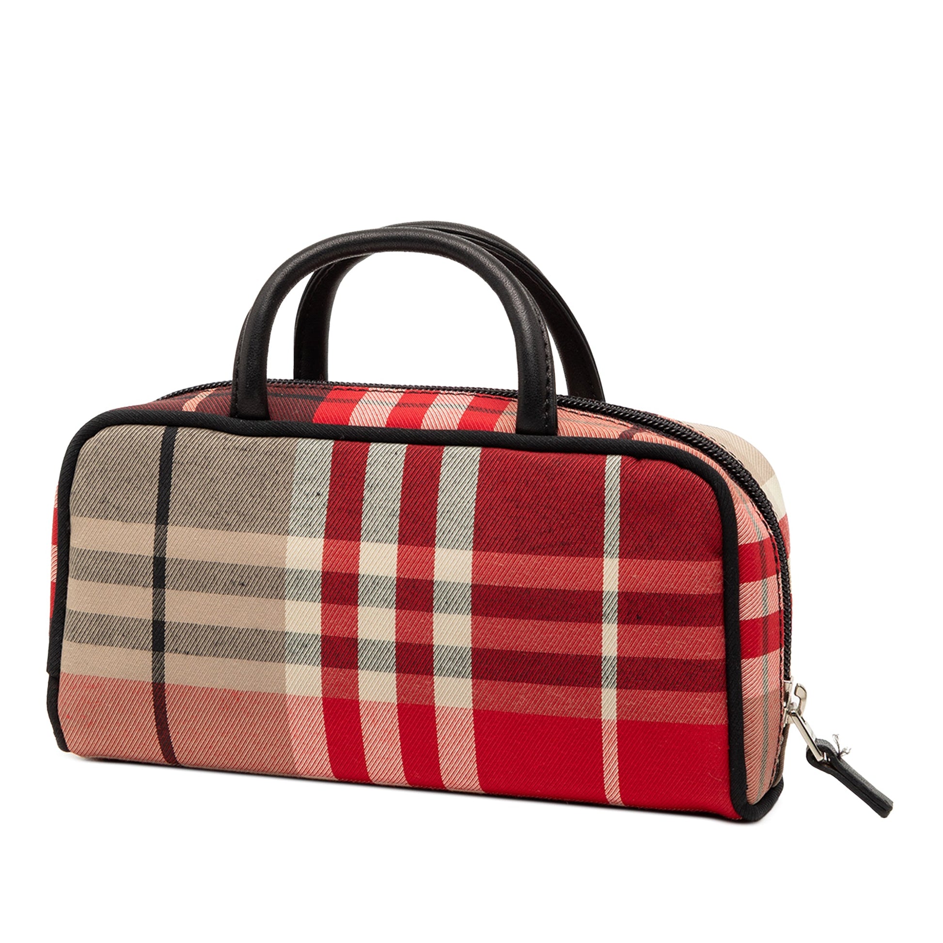 Burberry Plaid Canvas Handbag