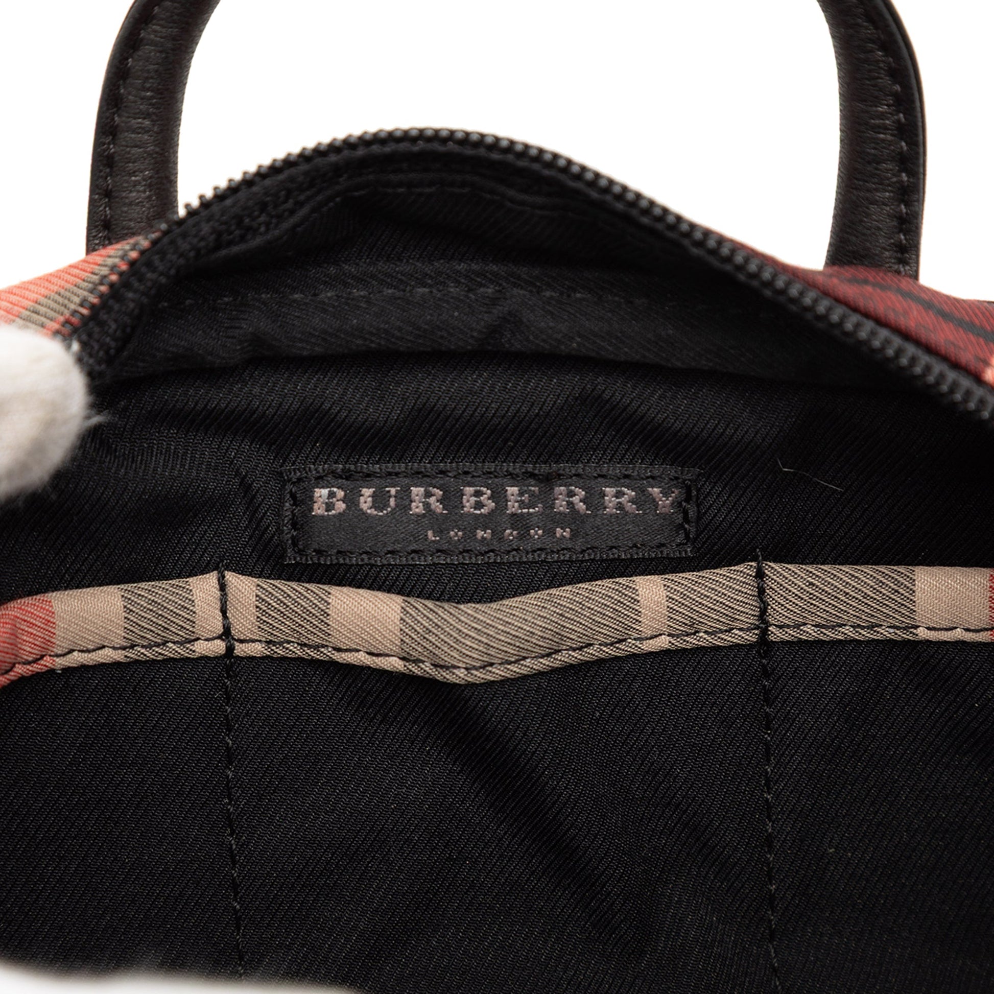 Burberry Plaid Canvas Handbag