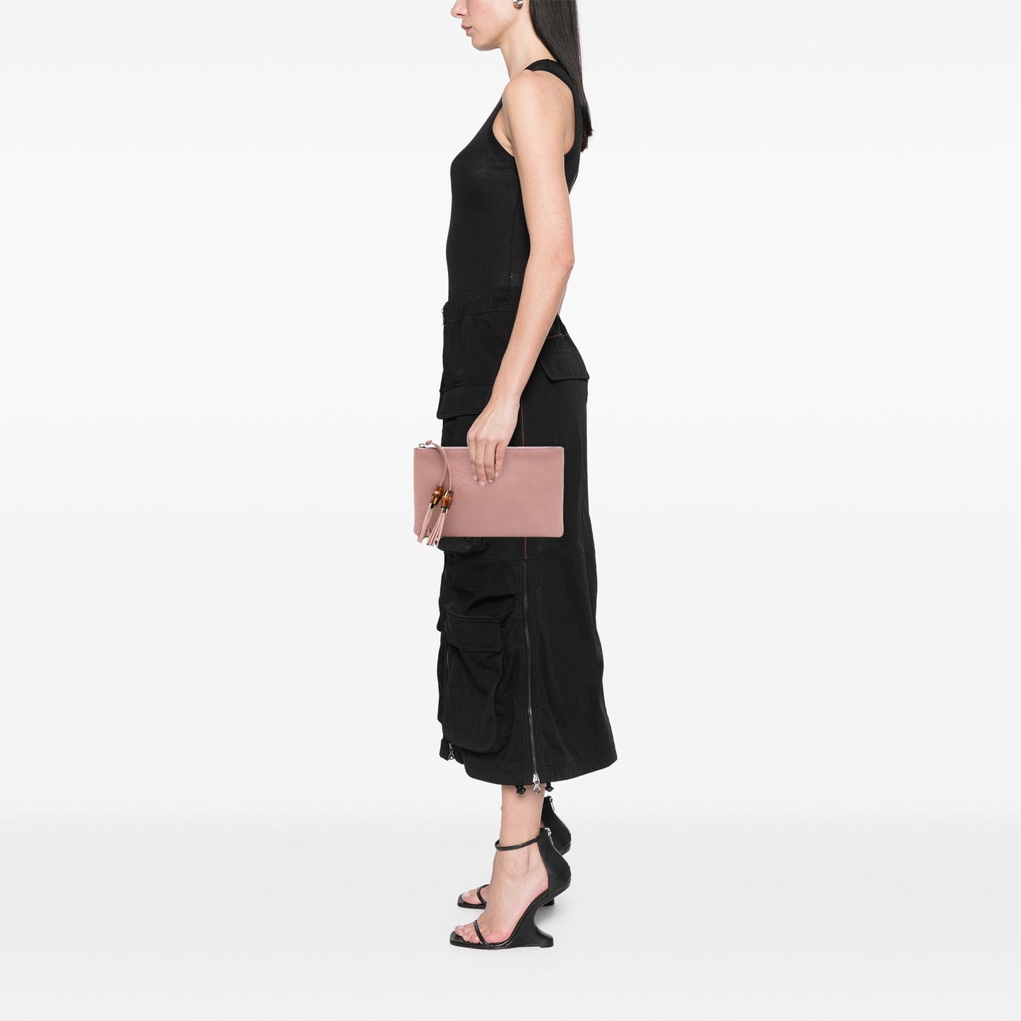 Gucci Calfskin Bamboo Clutch