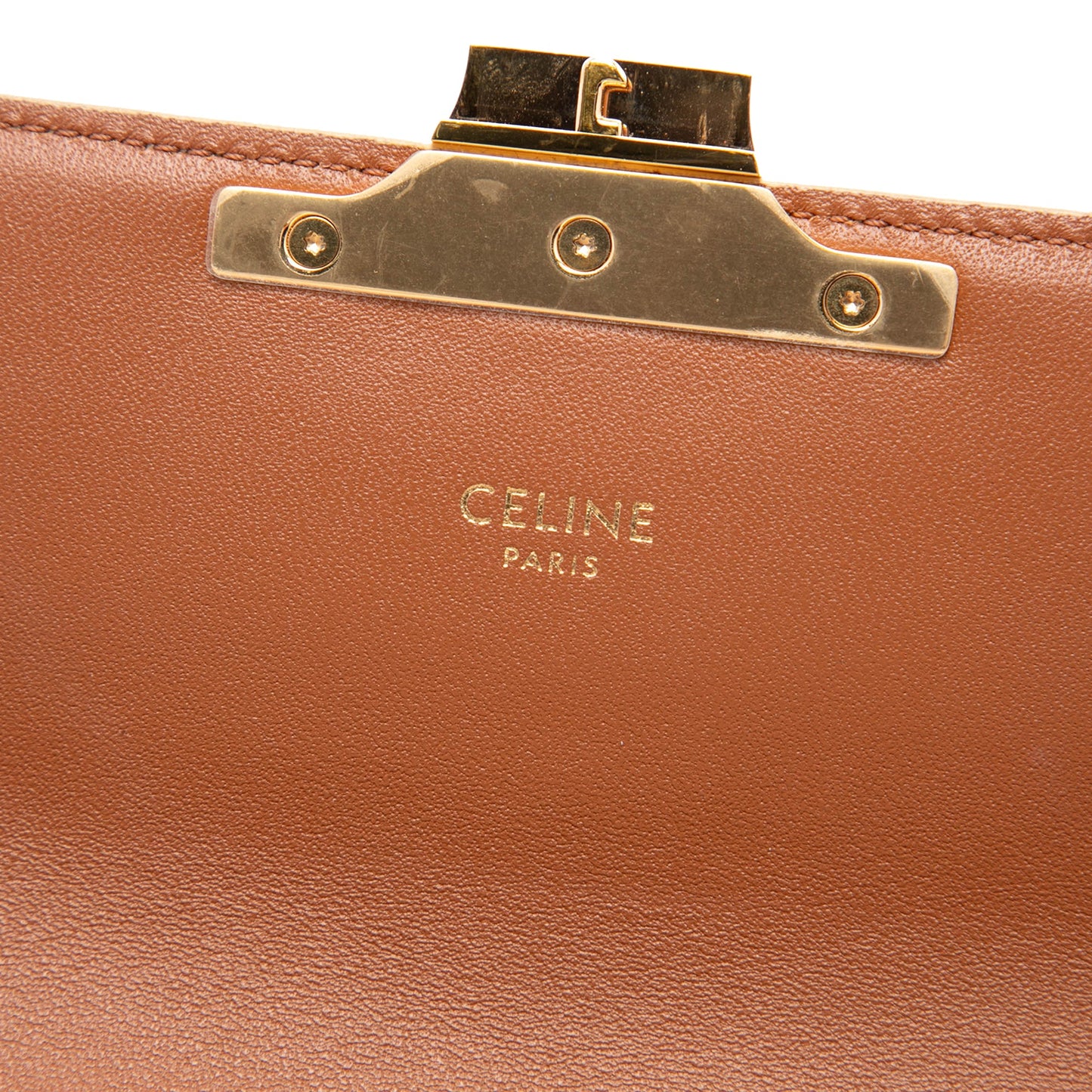 Celine Triomphe Coated Canvas Claude Shoulder Bag