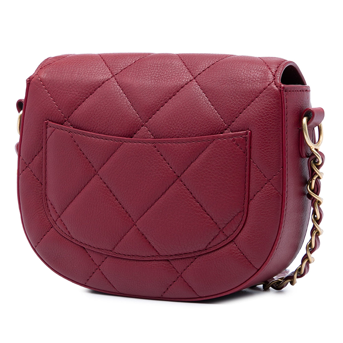 Chanel Quilted Calfskin Camellia Turn Lock Flap