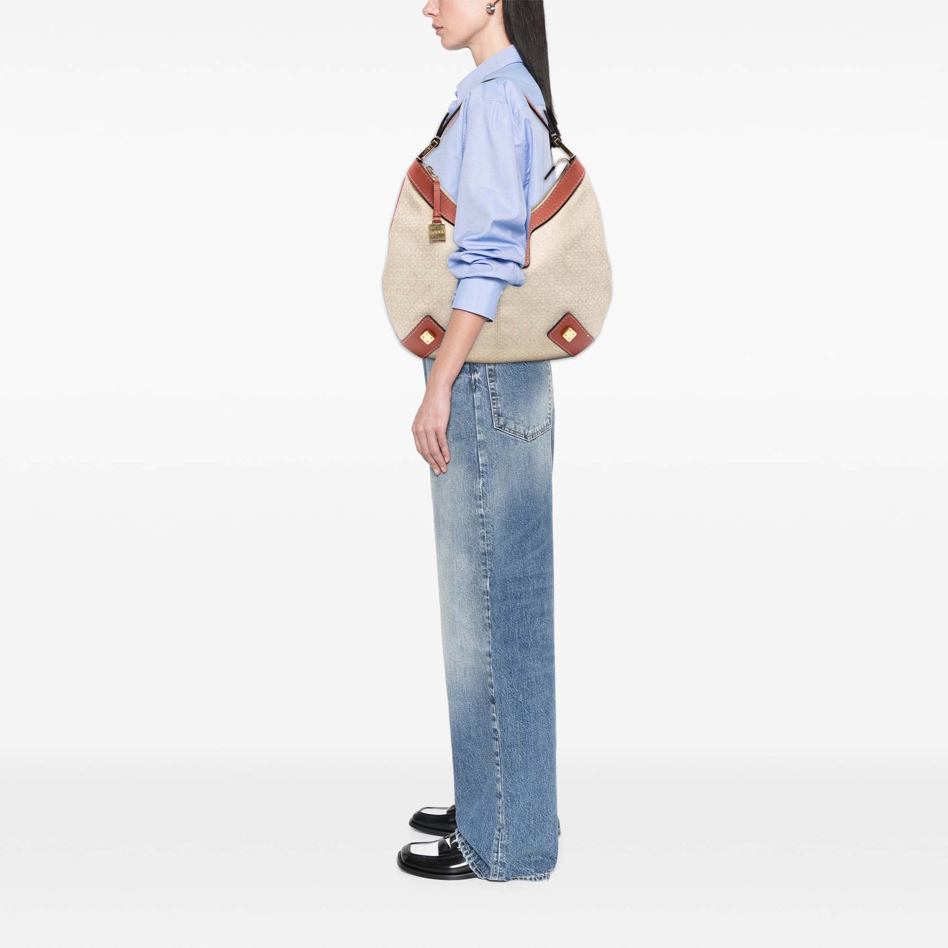 LOEWE Anagram Canvas New Road Hobo