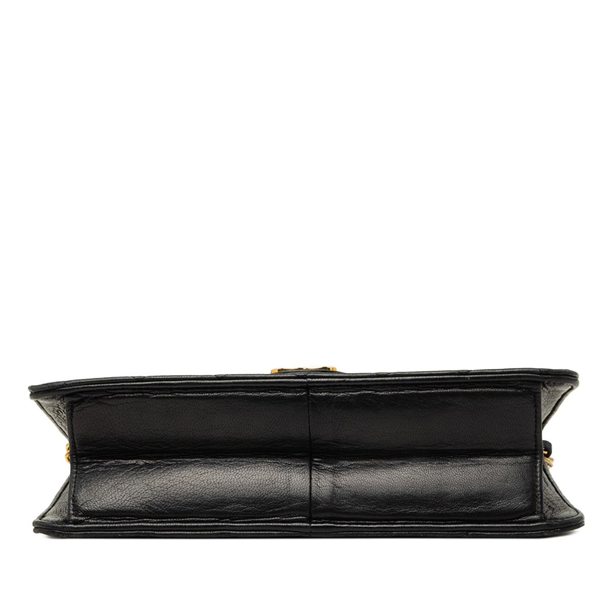 Chanel Small CC Quilted Lambskin Single Flap — Black