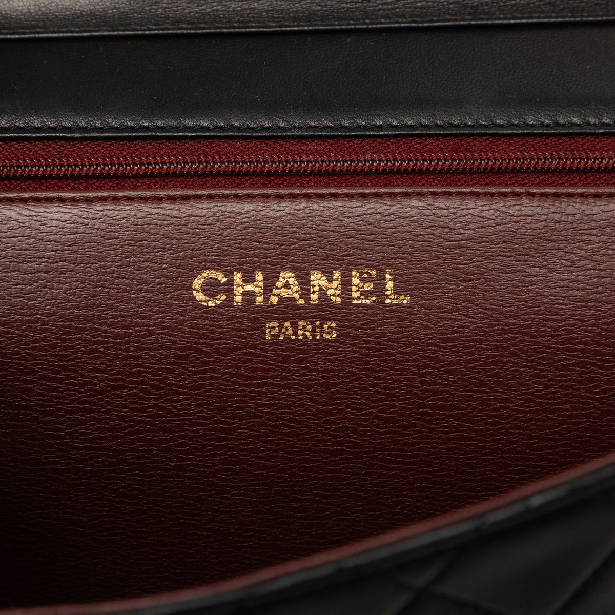 Chanel Small CC Quilted Lambskin Single Flap — Black