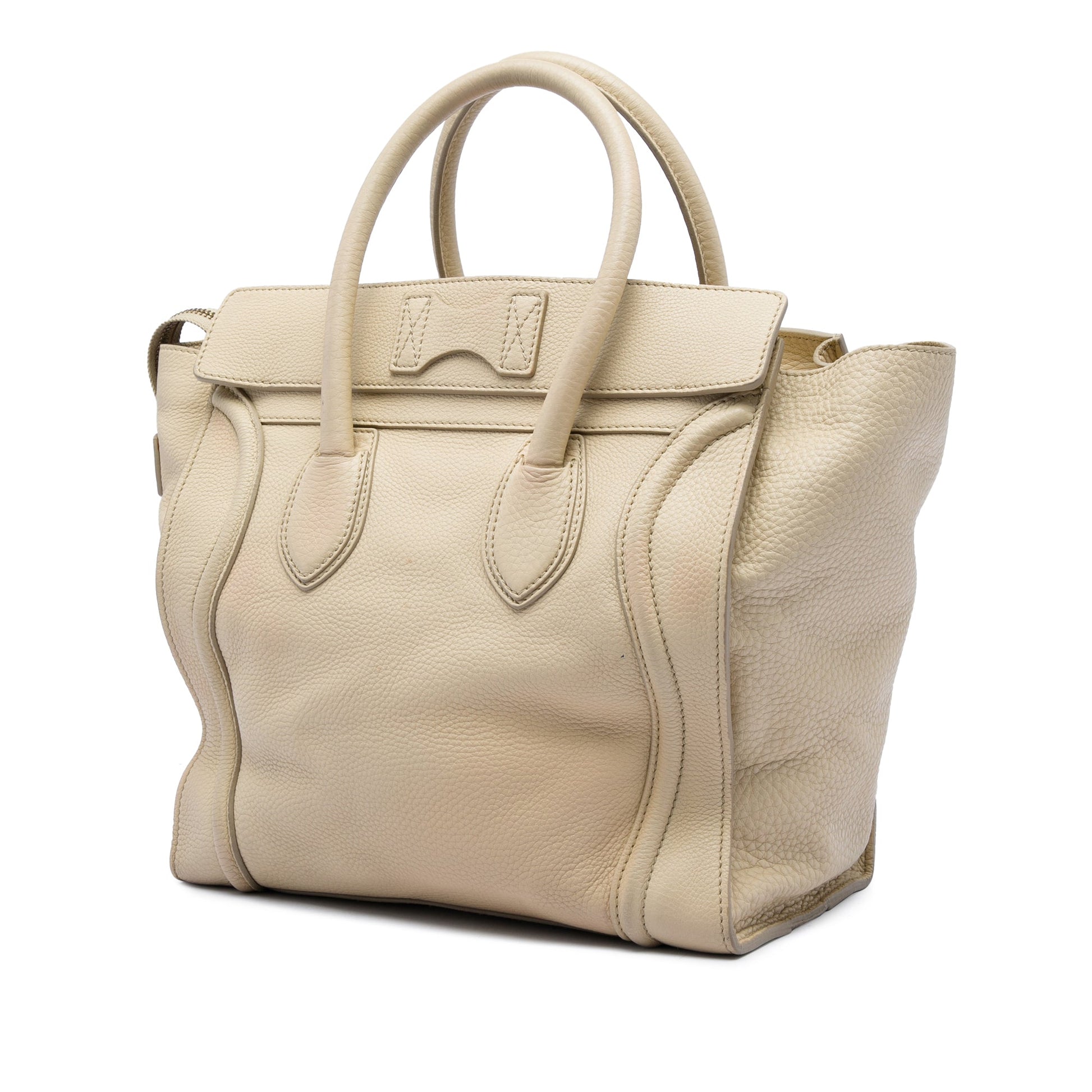 Celine Mini Drummed Calfskin Luggage Tote