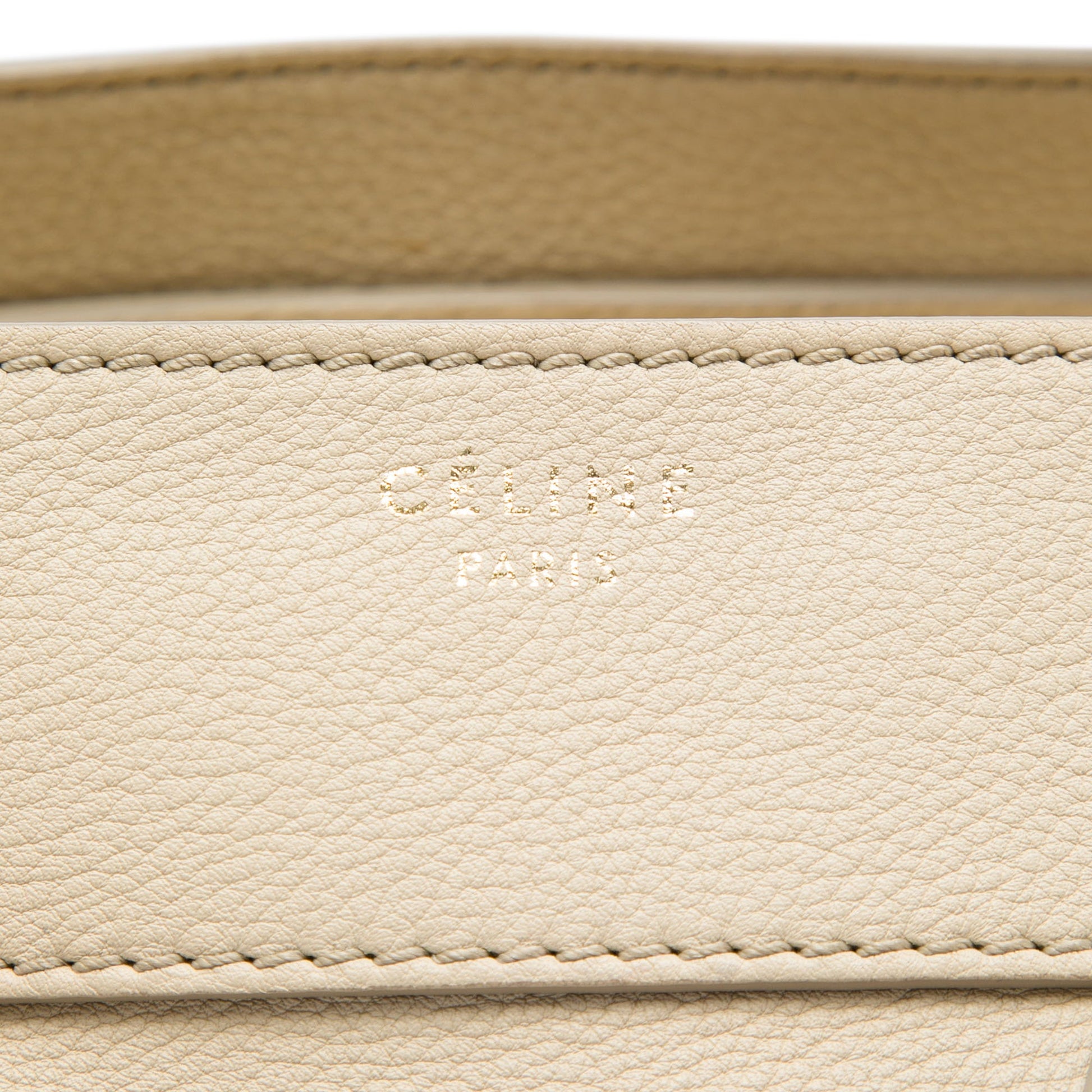 Celine Mini Drummed Calfskin Luggage Tote